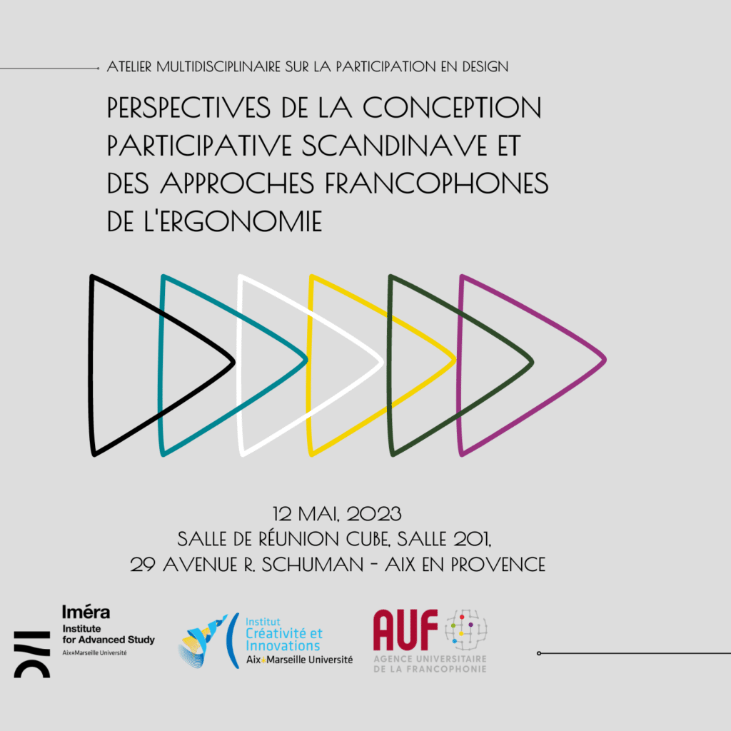poster atelier multidisciplinaire sur la participation en design institut d'études avancées d'aix-marseille université