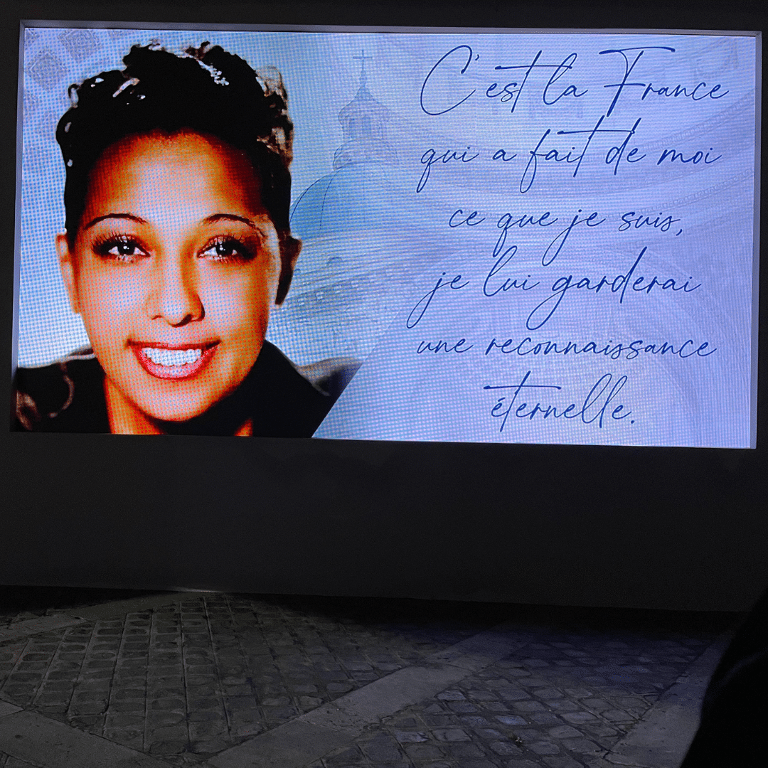 Photo prise par Trica Keaton lors de la cérémonie d'intronisation de Joséphine Baker au Panthéon.