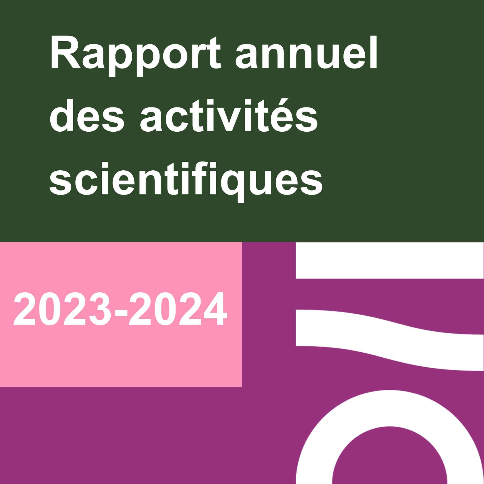 rapport annuel des activités scientifiques