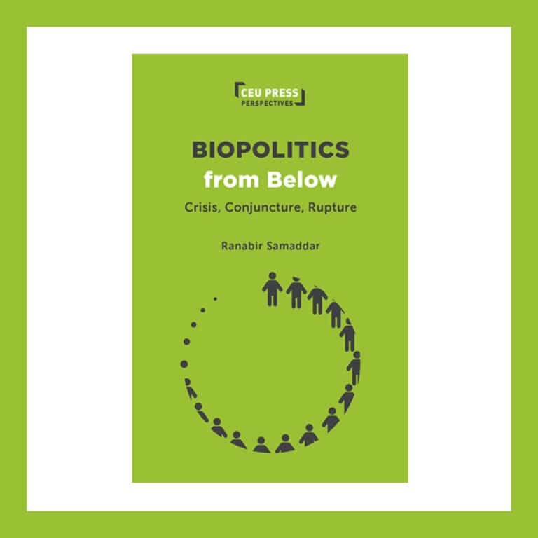 Couverture du livre "Biopolitics from Below", de Ranabir Samaddar, titulaire de la Chaire EHESS/Iméra – Etudes transrégionales en 2022-2023.
