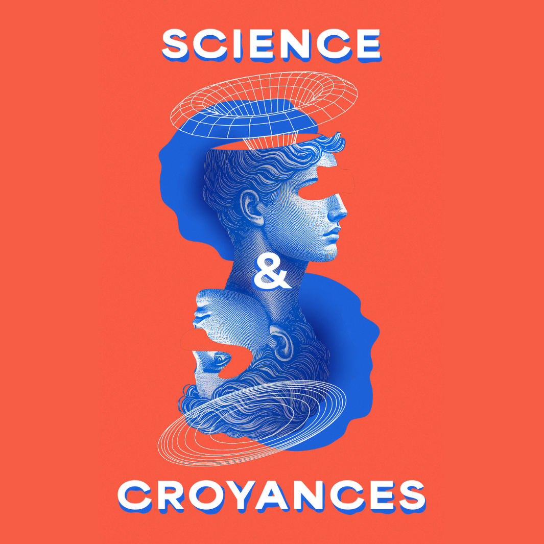 Visuel du festival des sciences et des arts 2025 (ex-jeu de l'oie) sur la thématique Science et croyances.